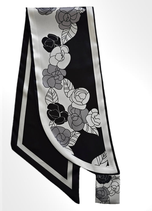 SIYAH BEYAZ ÇİÇEK MODEL X11